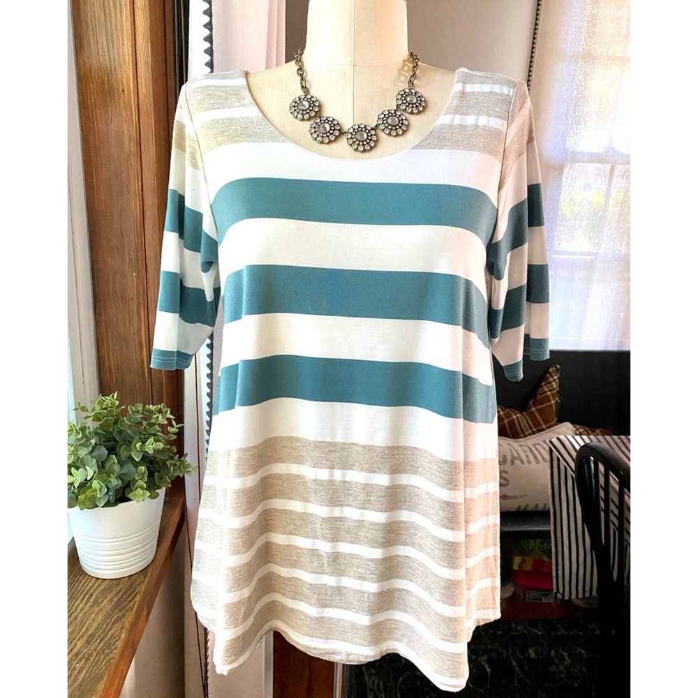 Anthropologie Puella Striped Swing Top